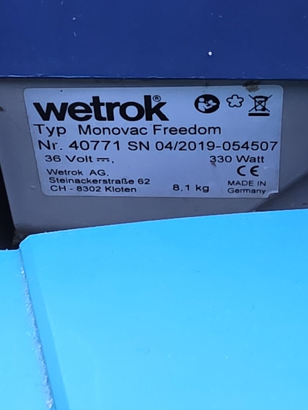 Wetrok Aspirapolveri & Accessori: Wetrok Monovac Freedom Staubsauger – Usato da Alberswil venduto da mario889 5
