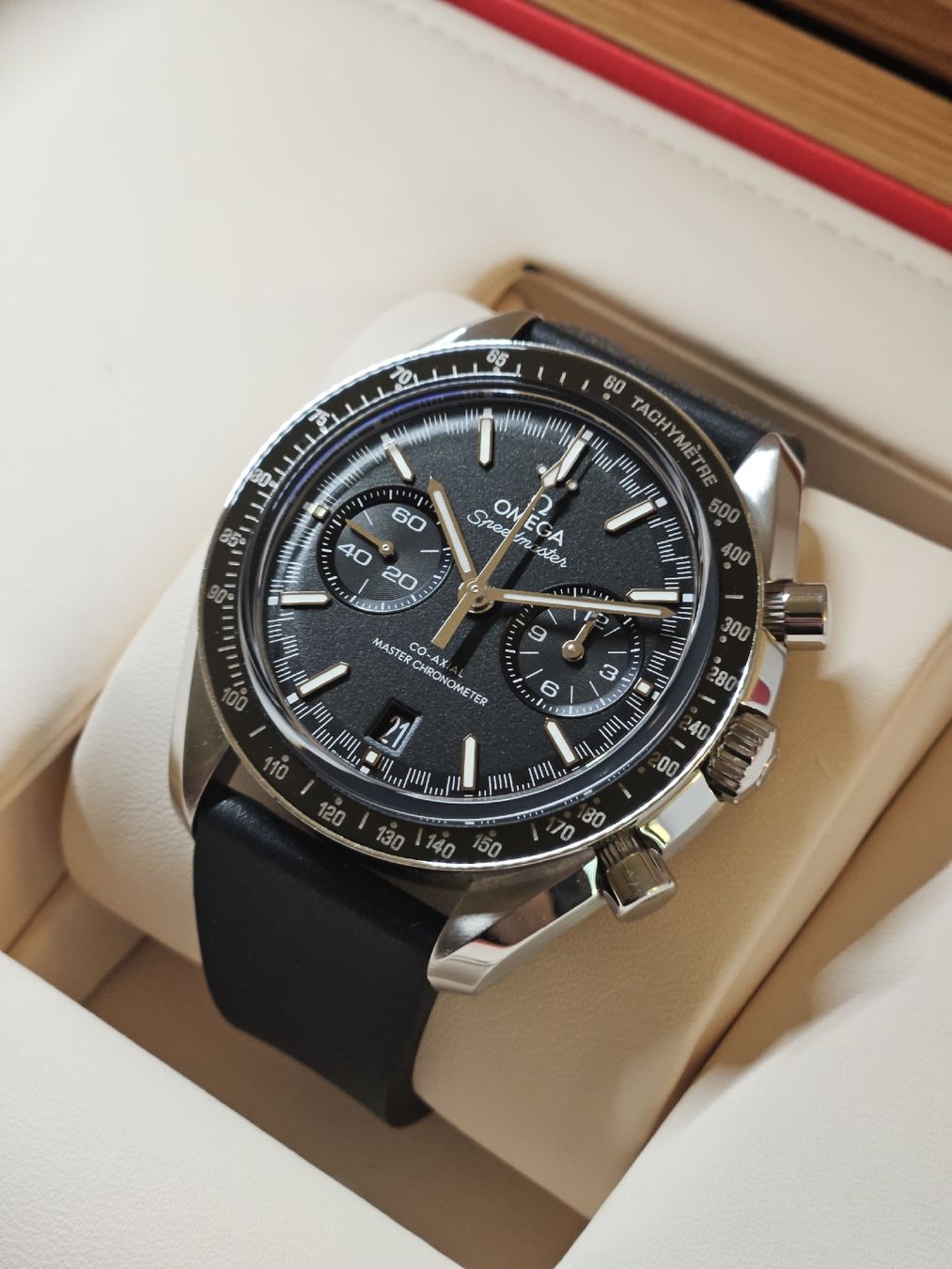 Omega Orologi: Omega Speedmaster Racing Full Set + Garantie – Usato da Vevey venduto da Photech