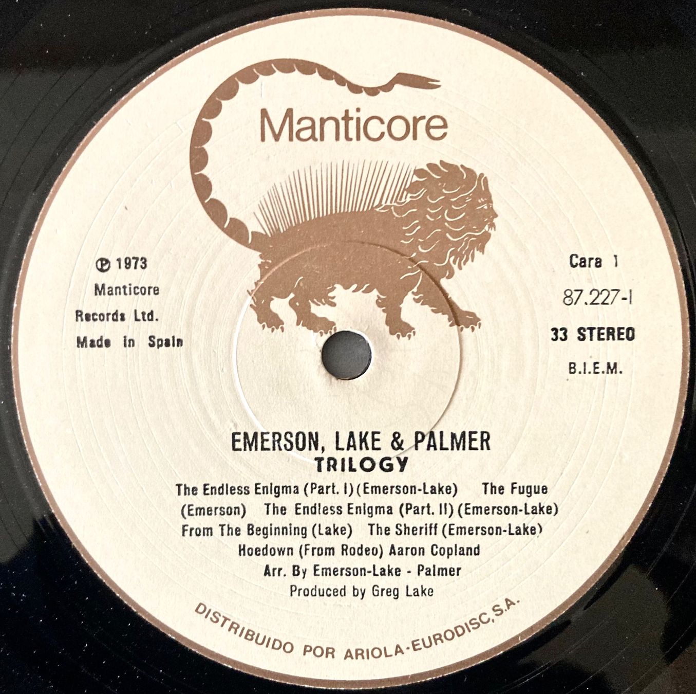 Dischi in vinile: EMERSON LAKE & PALMER - TRILOGY – Usato da Poliez-Pittet venduto da Newtown-Records 2