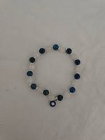 Bracelet quartz branc et covelline