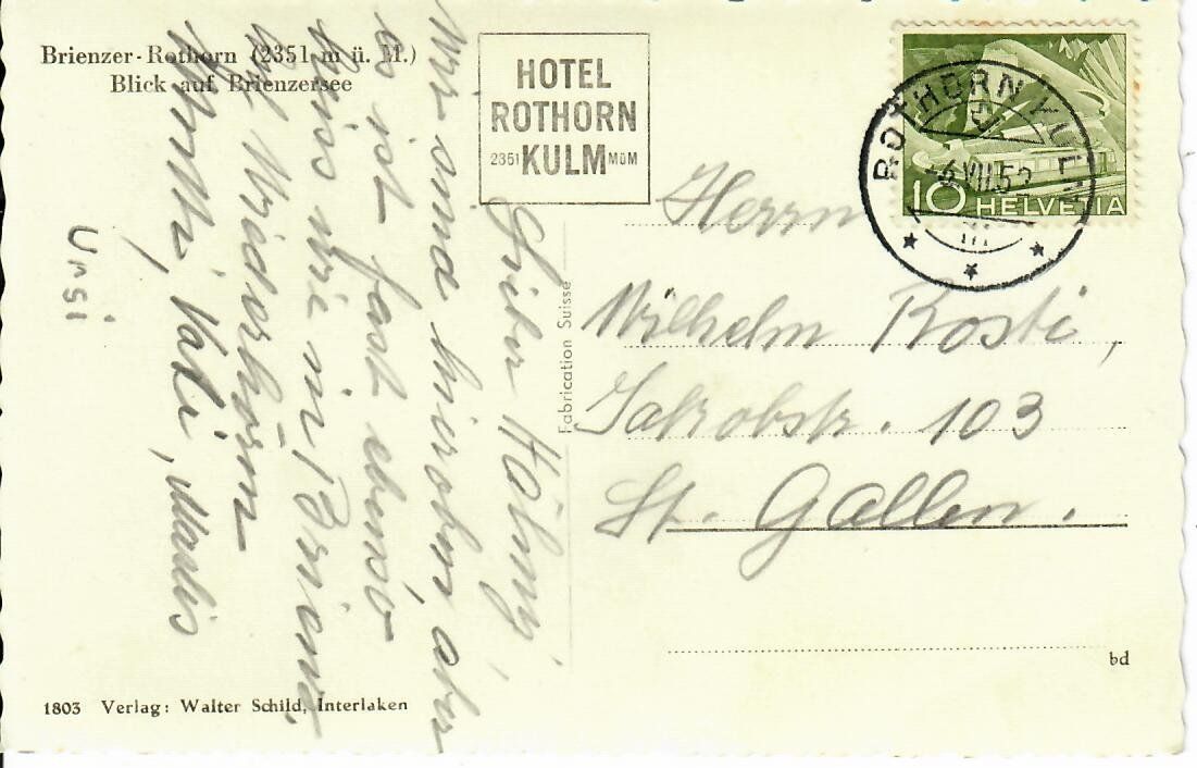 Cartes postales: Brienzer - Rothorn – D'occasion à Hochdorf par Ziegel-16 1