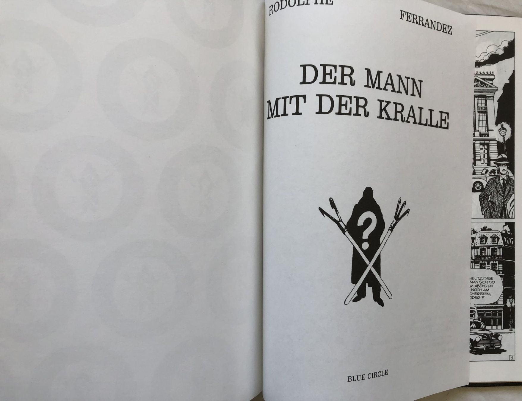 Fumetti: Der Mann mit der Kralle - Comicalbum - HC - Blue Circle – Usato da Schaffhausen venduto da durruti 1