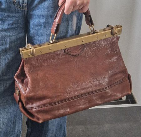 Nannini Firenze Doktor-Tasche, Leder, vintage