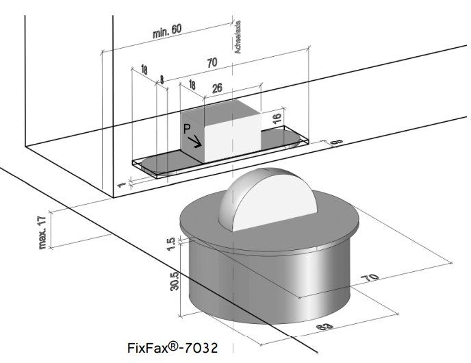 Porte: Bodentürstopper FIXFAX 7032 – Nuovo e nell'imballaggio originale da Grüningen venduto da WERMEI01 6