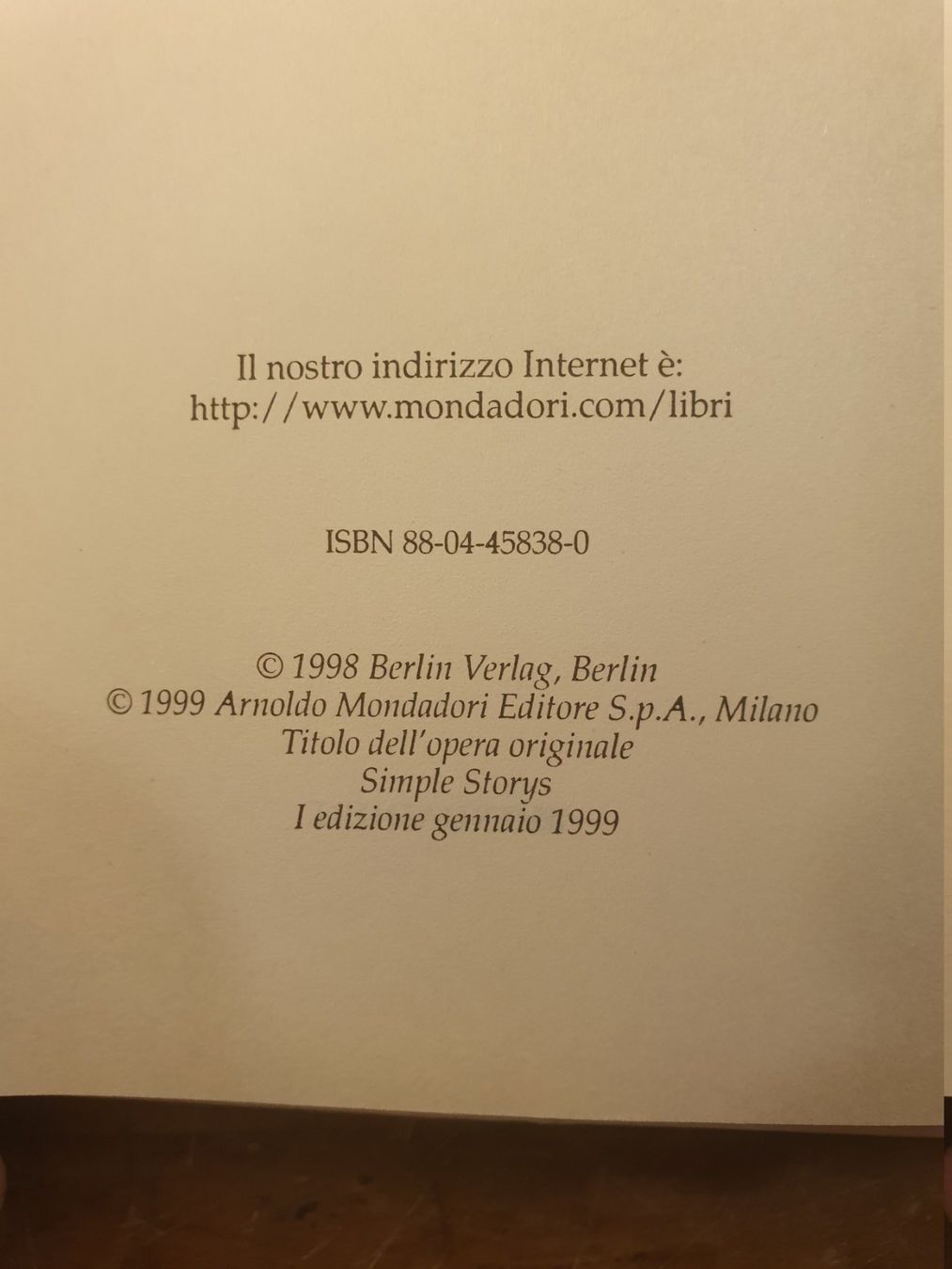 Libri: Semplici Storie - Ingo Schulze – Usato da Zürich venduto da loosebone 2