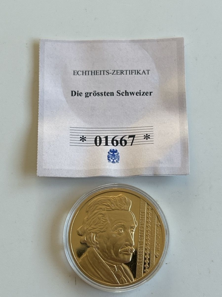 Médailles: Medaille Die grössten Schweizer Albert Einstein (2S2) – D'occasion à Neuenhof par 123-Allerlei