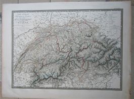 Karte  der Schweiz von Brué 1822