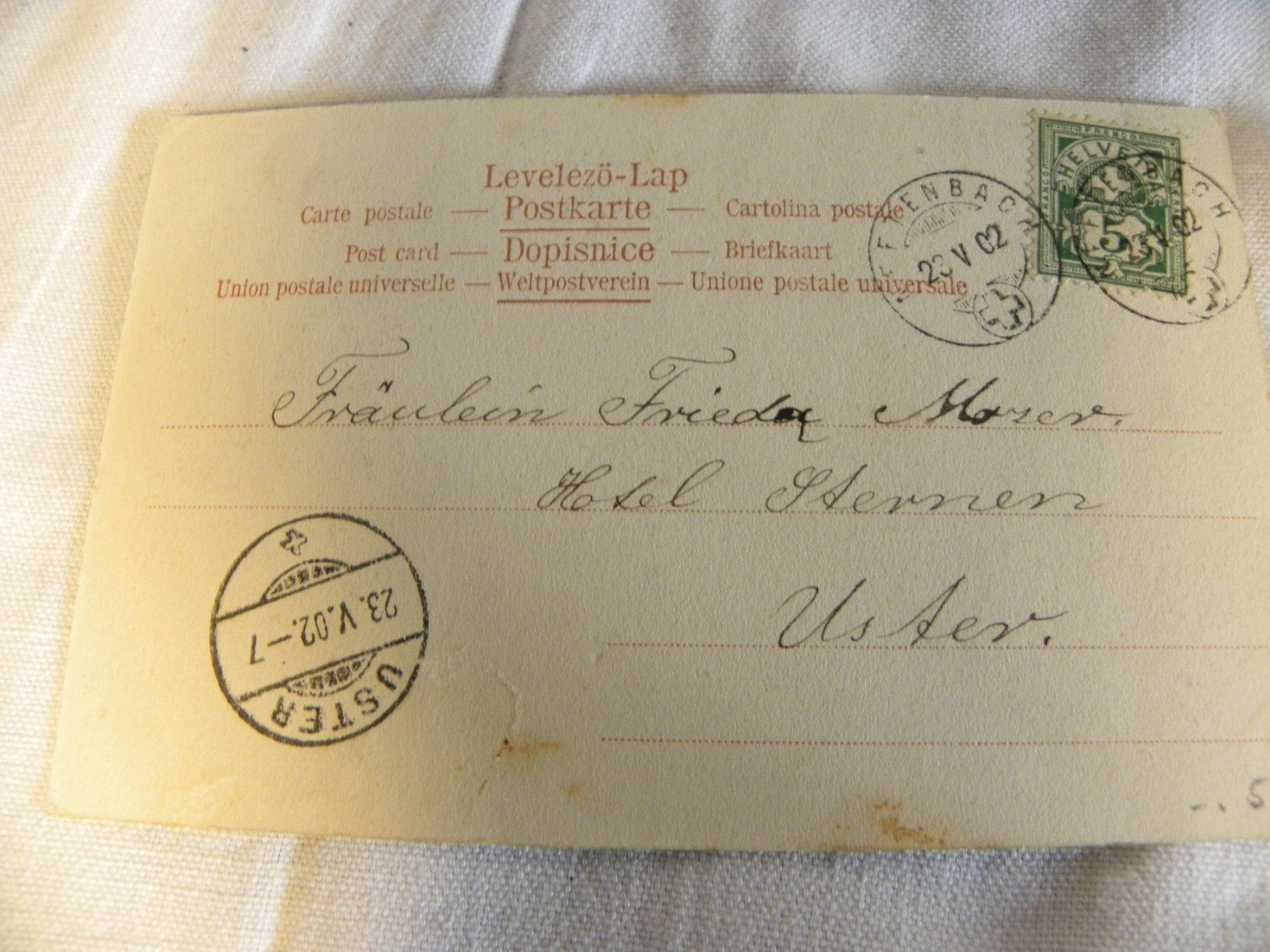 Ansichtskarten: 2 alte schöne Ansichtskarten Schweiz von 1901 und 1902 – Gebraucht aus Reinach von Taysalmon 1