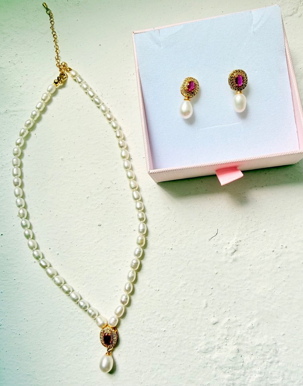 Sonstiger Schmuck: Parure Ruby Perle – Neu und originalverpackt aus St-Maurice von Sandrinette123 3