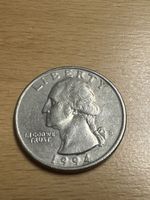 USA Quarter Dollar 1994 D Washington Münze gebraucht