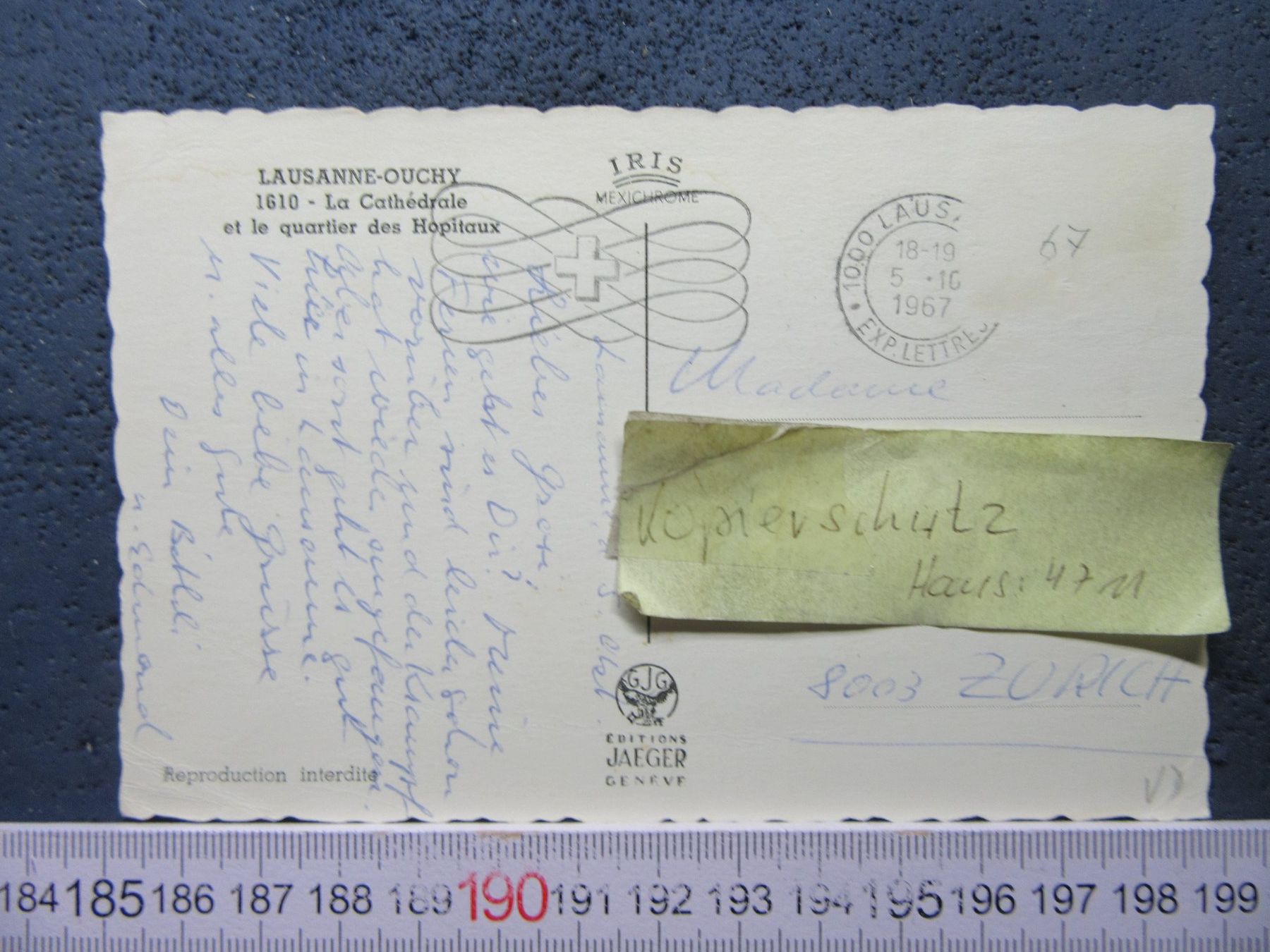 Ansichtskarten: LAUSANNE - OUCHY 1967 VD AK BUG – Gebraucht aus Ettingen von Hausi4711 1