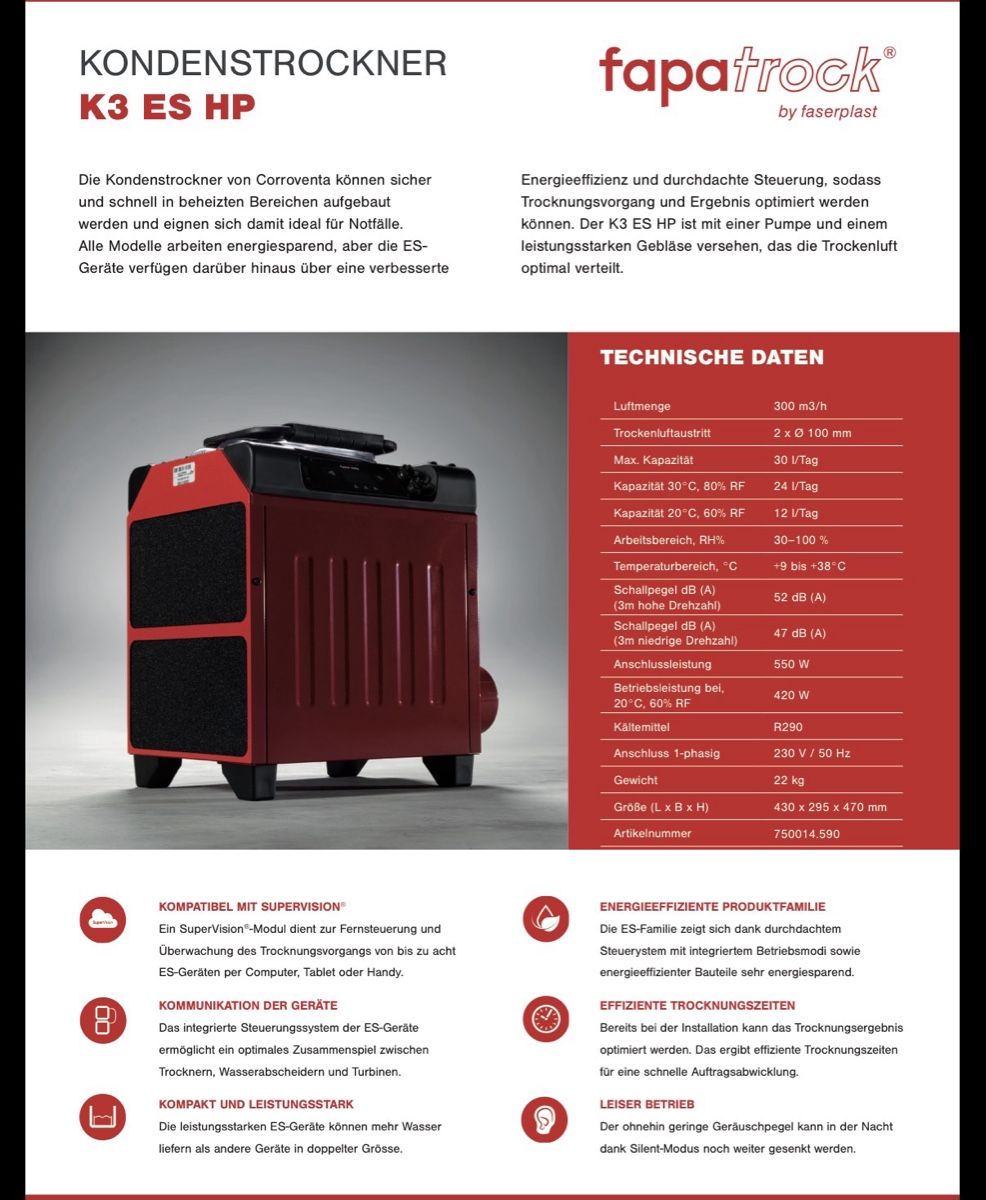 Machines à sécher: Kondenstrockner 300m3/h – D'occasion à Oberbüren par Webkompakt 2