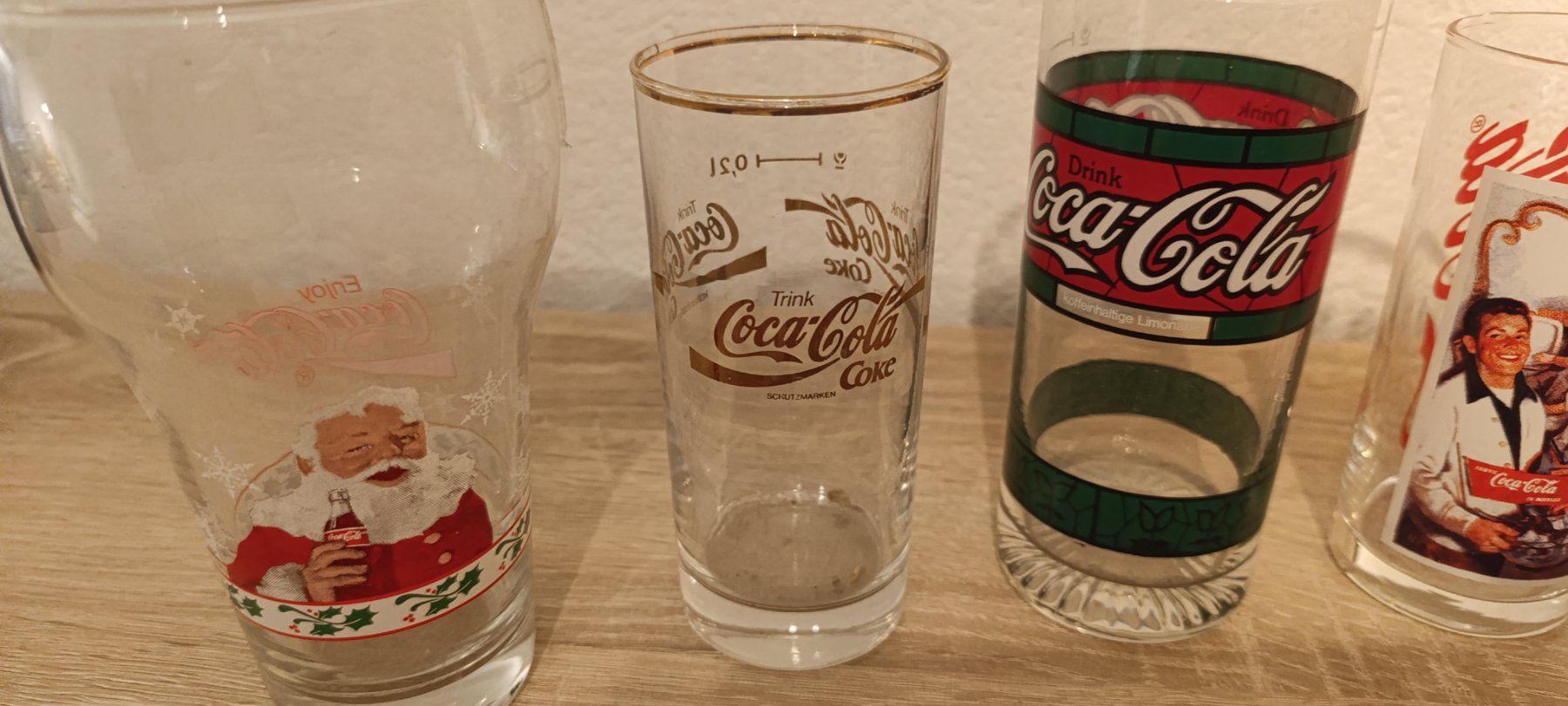Coca-Cola Bicchieri: 12 Coca-Cola Gläser Sammlung, seltene Motive – Usato da Möhlin venduto da Kolleg_essig 3