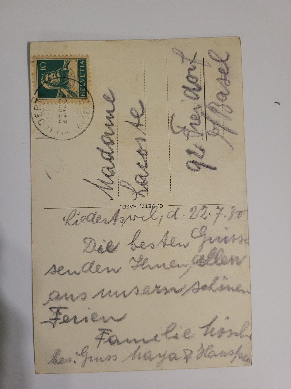 Cartoline postali: Alte Ansichtskarte Liedertswil, Baselland R4 – Usato da nunningen venduto da mic_88k2 1