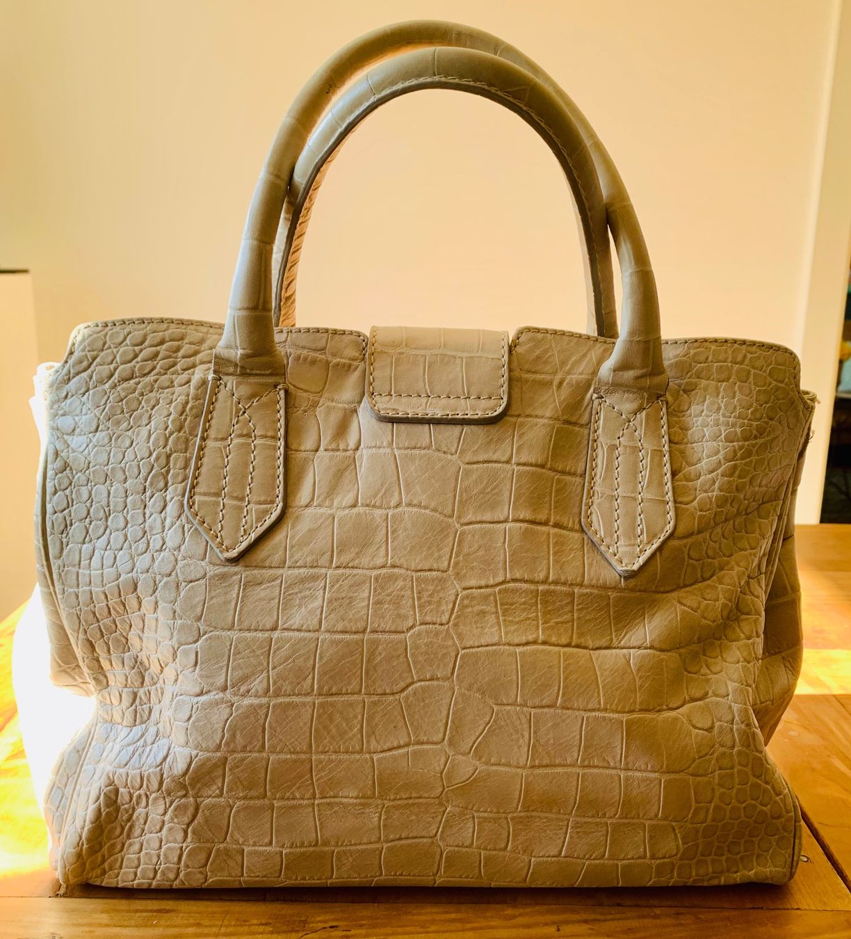 Navyboot Borse da donna: Navyboot Kurzgrifftasche in Alligator-Optik. Leder. – Usato da Zürich venduto da timaufdemmarkt 2