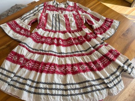 FLOWERS for Friends Traumkleid bestickt rot-weiss S