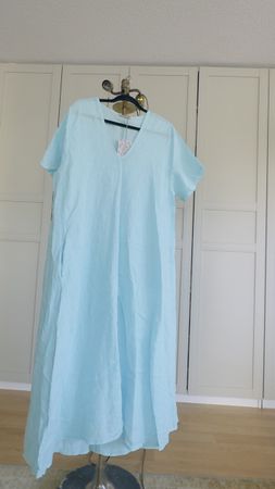 Light blue linen dress size L new