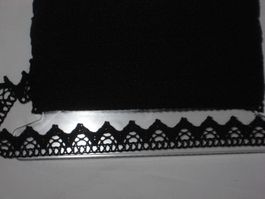 Baumwoll Häkelspitze schwarz 2cm breit