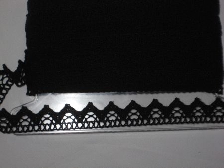 Baumwoll Häkelspitze schwarz 2cm breit