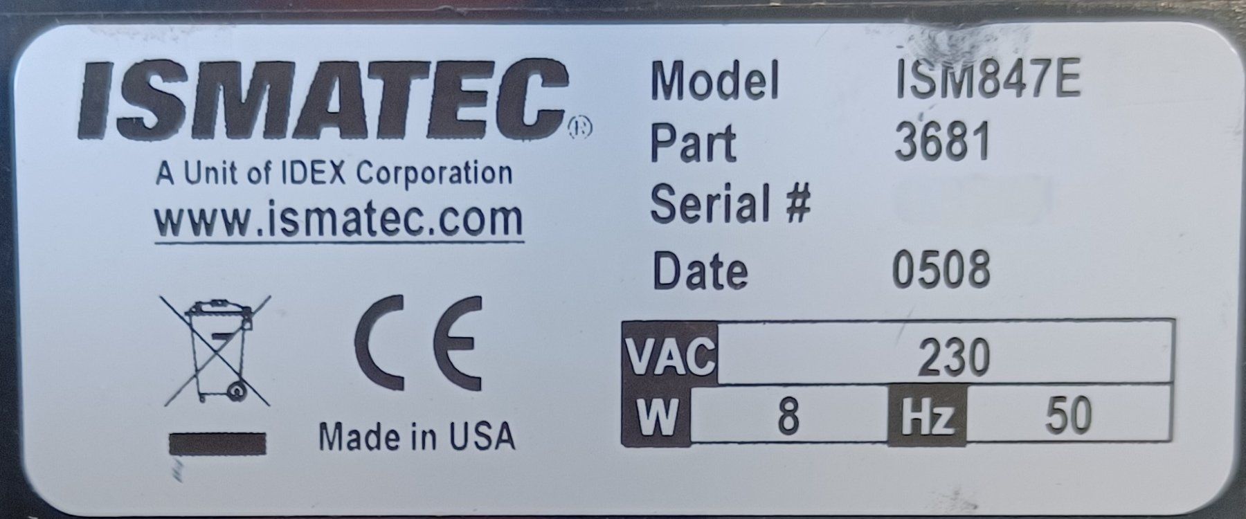 Accessori da laboratorio: Ismatec SIM847E Peristaltic Pump – Usato da Niederdorf venduto da LeptonAG_Labor 6
