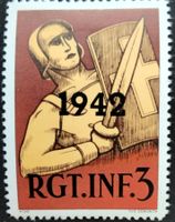 Soldatenmarke 2.WK, Inf Rgt 3, Aufdr schwarz dick, Wi Inf 30