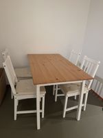 Dining Table and Chairs Set Wood White 125x75cm