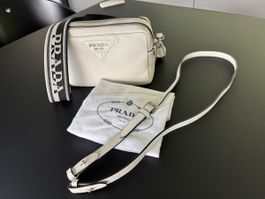 Prada Flou Crossbody Bag White