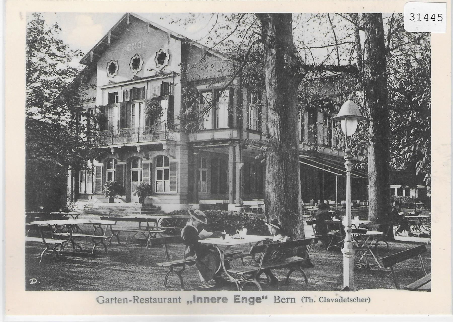 Cartes postales: Bern - Garten-Restaurant Innere Enge – D'occasion à Ettingen par Kartenplanet