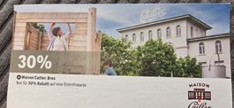 Cailler Schokolade Fabrik 30% Rabatt Bon bis 31.8.2026