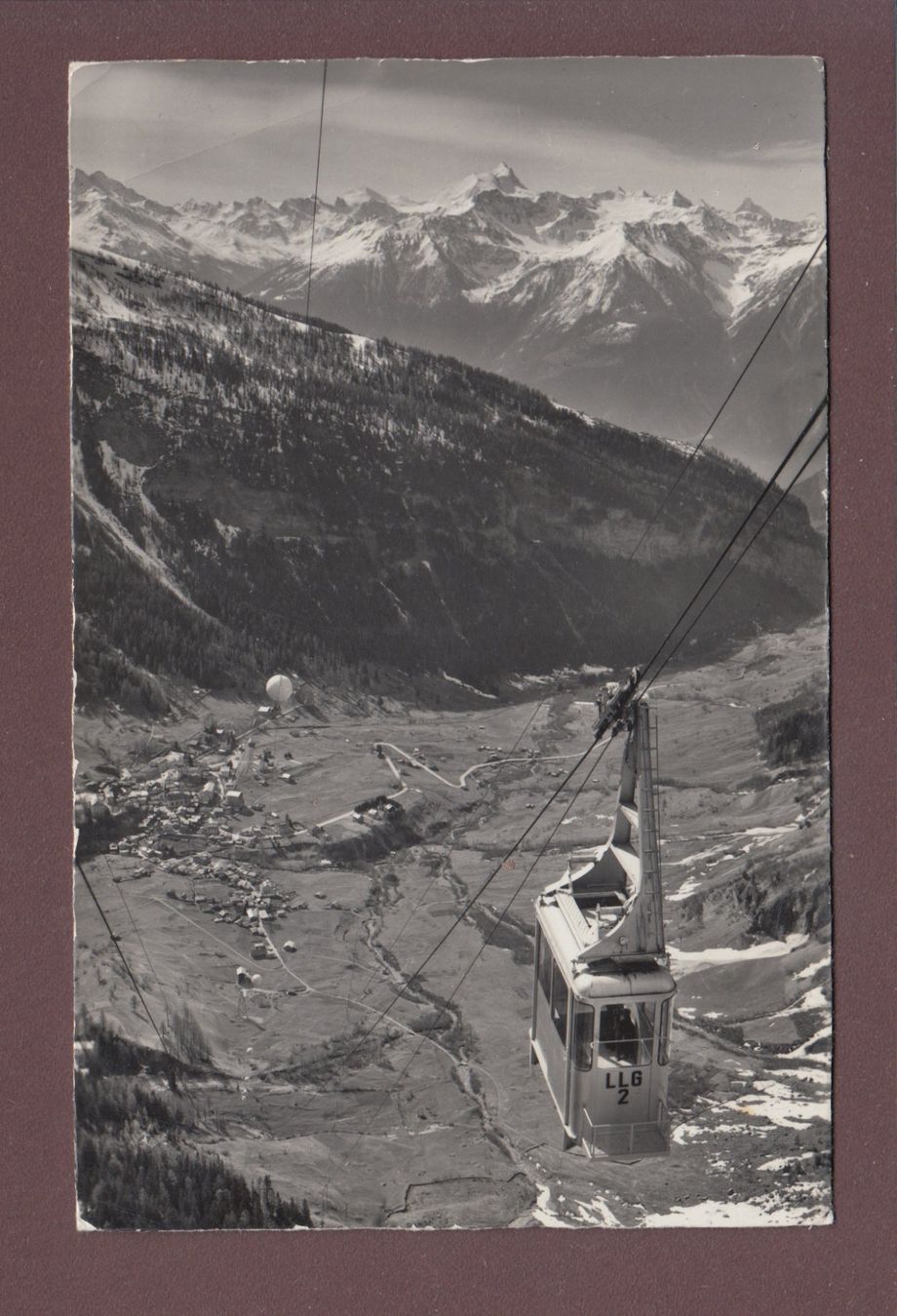 Cartoline postali: Luftseilbahn LEUKERBAD-GEMMIPASS - 1958 // Falte // – Usato da Pully venduto da nicecards