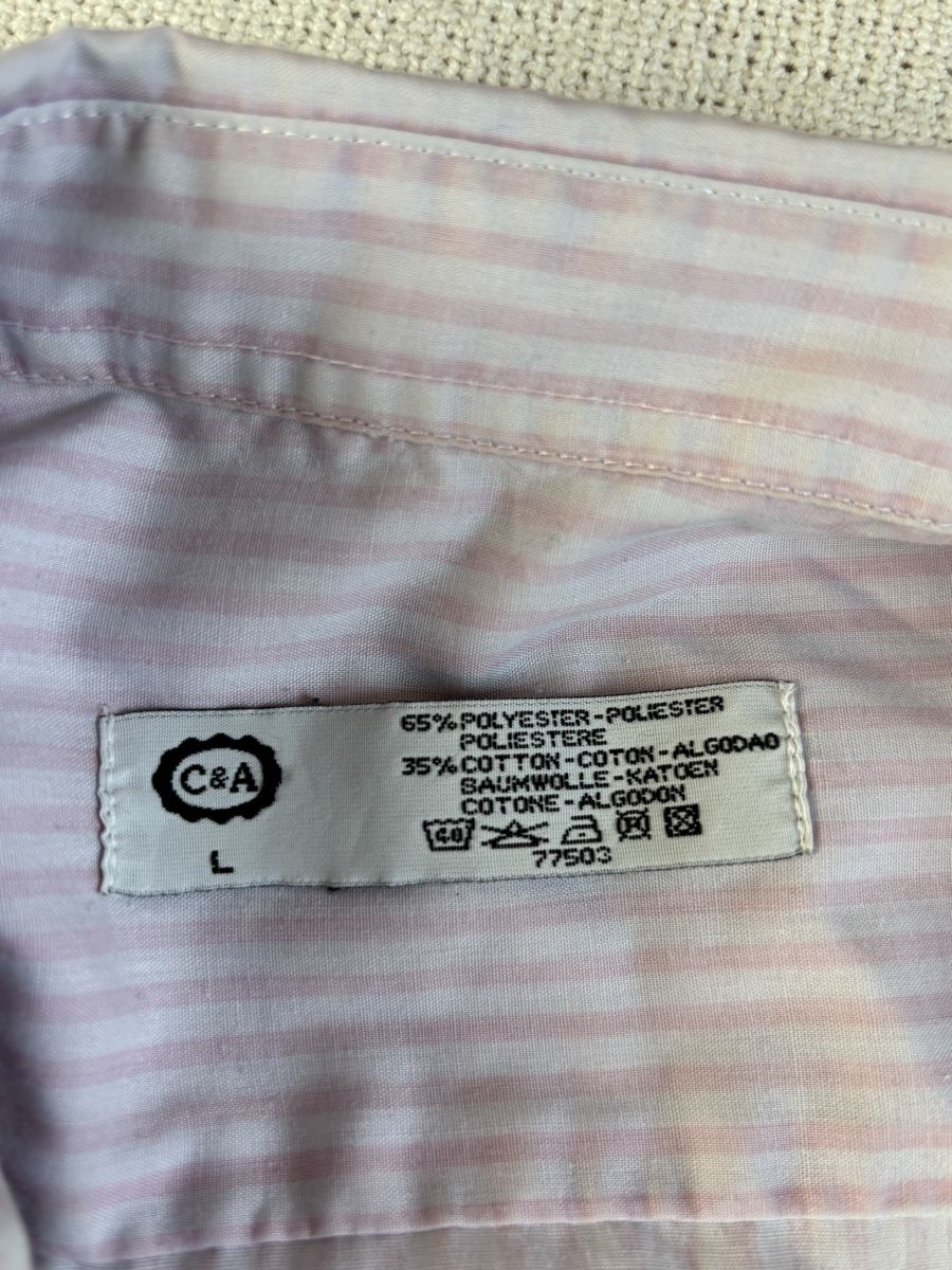 C&A Camicette: chemise rayée rose C&A, taille L – Usato da Tavannes venduto da callie.mcli 2