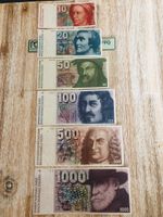 Billet de banque Suisse sixième série complète