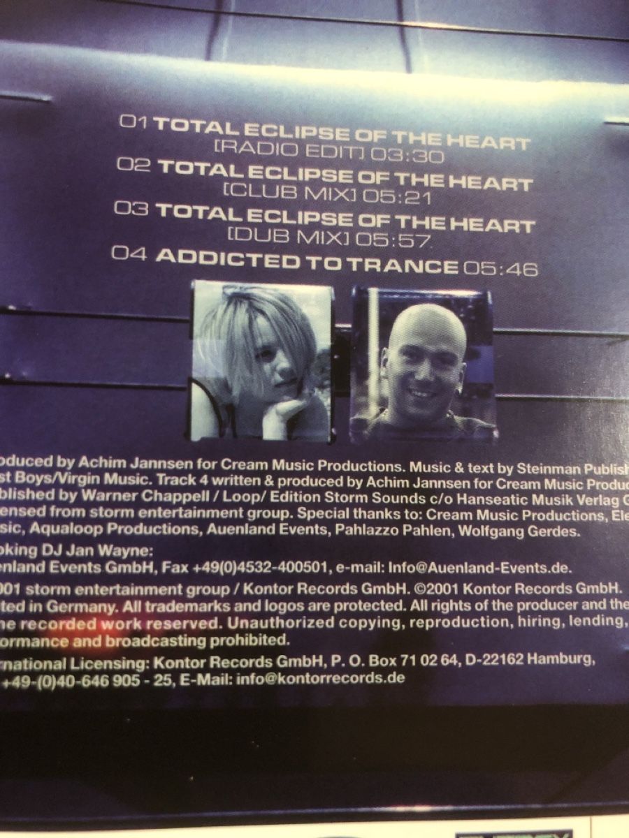 CD: Jan Wayne meets Lena Total Eclipse CD Single – Usato da Flaach venduto da rubo7 2