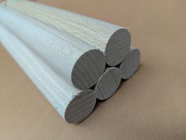 Reststücke Rundstab glatt Buche roh Ø 25 mm, 39cm lang