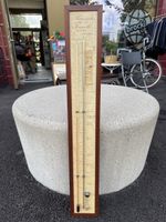 Antikes Torricelli Barometer & Thermometer – Holzrahmen, dek