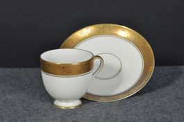 Elegante Fürstenberg Porzellan Kaffeetasse mit Untertasse