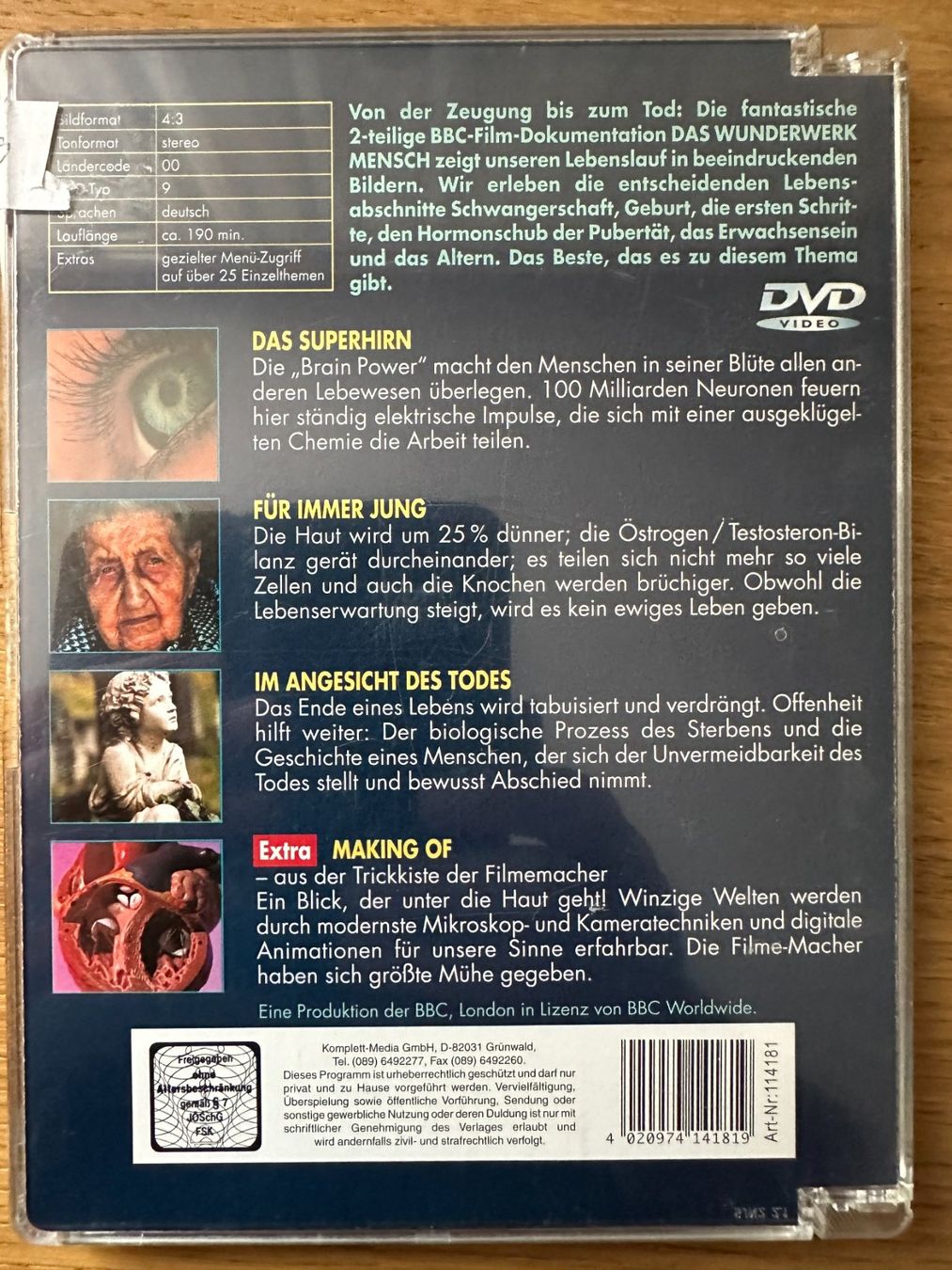 Tutti i DVDs: Wunderwerk Mensch 2 (BBC  Doku.) – Usato da Seewen SO venduto da DVD-Movie-Fan 1