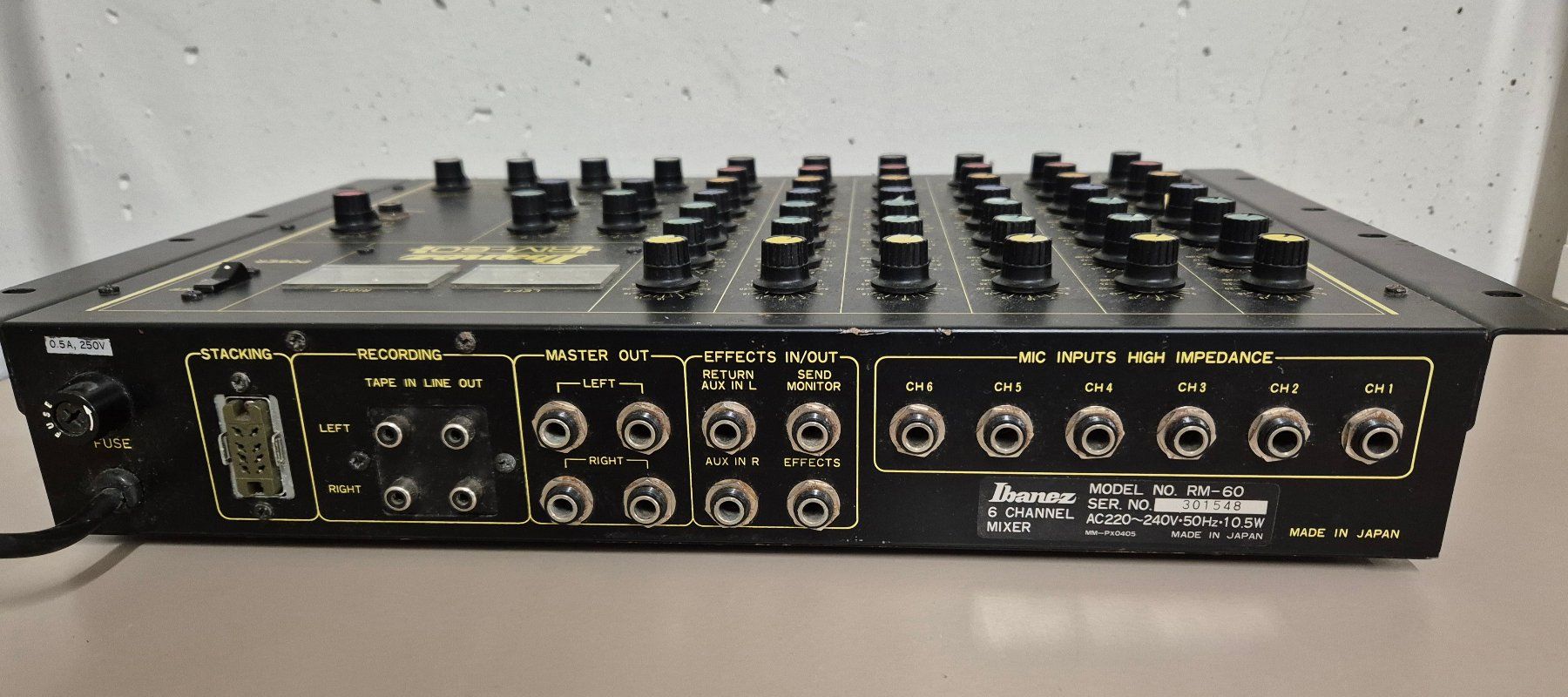Ibanez Console di mixaggio: Ibanez RM60 Mixer 6- Kanal – Usato da Zug venduto da storsi 1