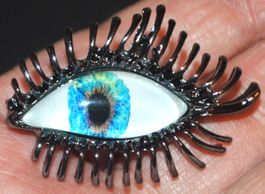 Brosche L-6982 – Auge – Strass - 4 x 3 cm