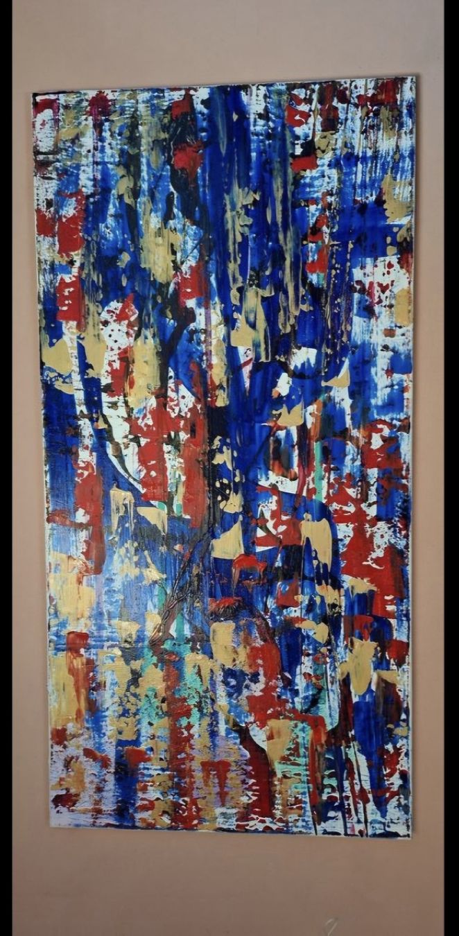 Tableaux: Gemälde " Bunt" handmade 50×100 – Neuf (Voir description) à Riehen par Steinbock1970