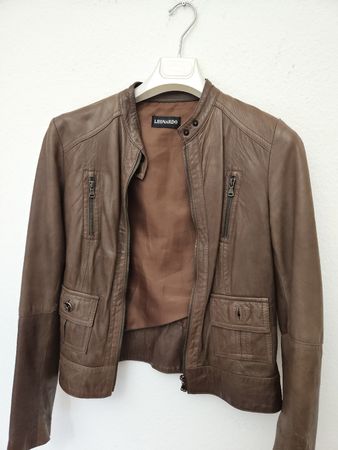 Leonardo Lederjacke,  für Damen! Gr. 38 braun