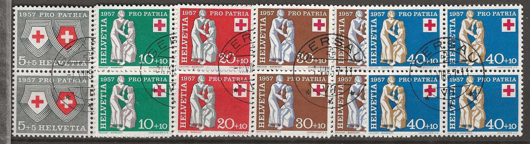 Tutti i francobolli: PP057 - Pro Patria 1957 B4 obl. Gersau – Usato da Trélex venduto da Phil_Albert