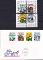 1987: Einzelwerte aus Block und Blanco-FDC, ET-SS-Vollstpl.