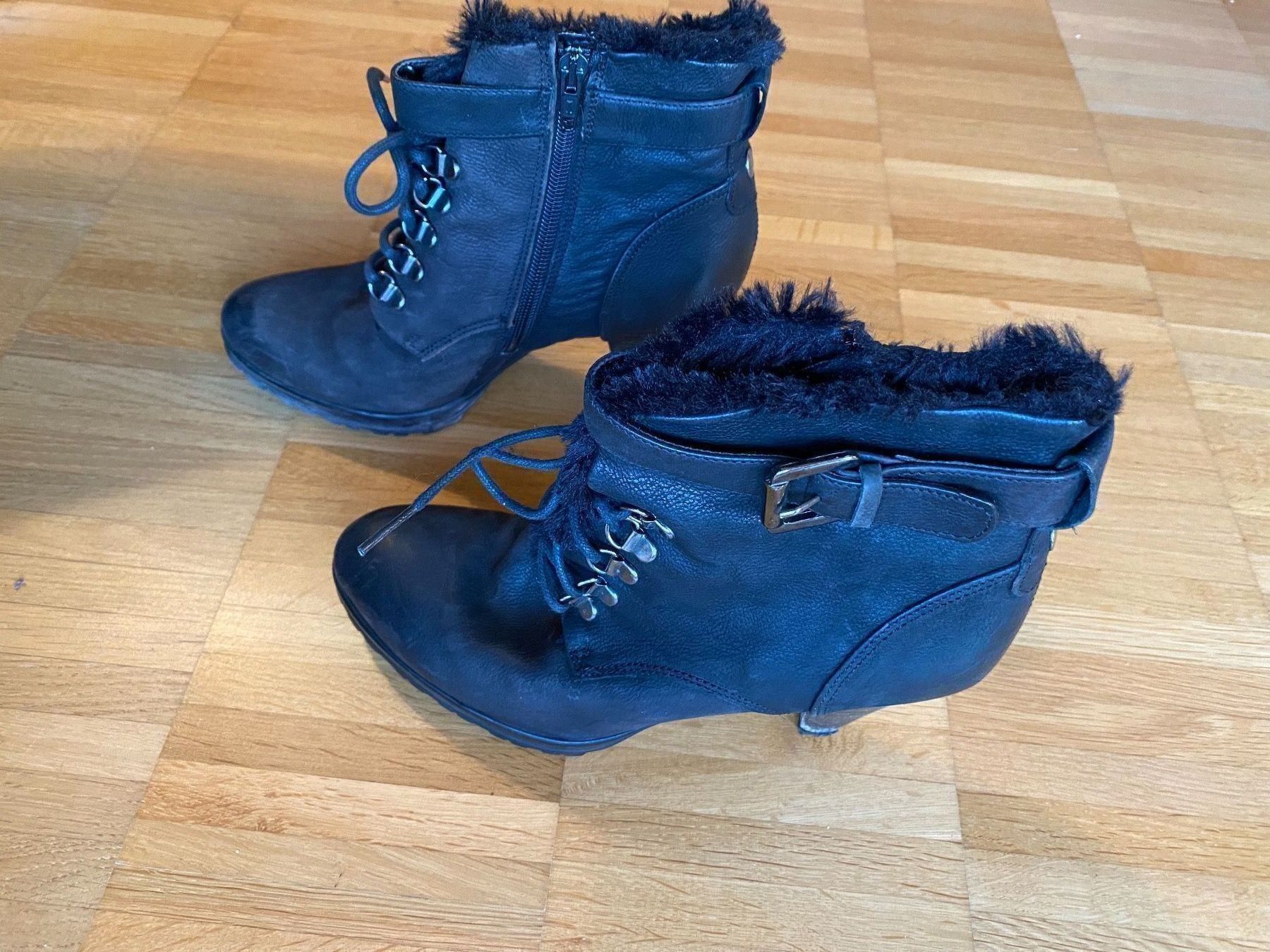 Damenschuhe: Gefütterte Leder Stiefelette - Leder - Gr. 40 – Gebraucht aus Zug von tami12 3