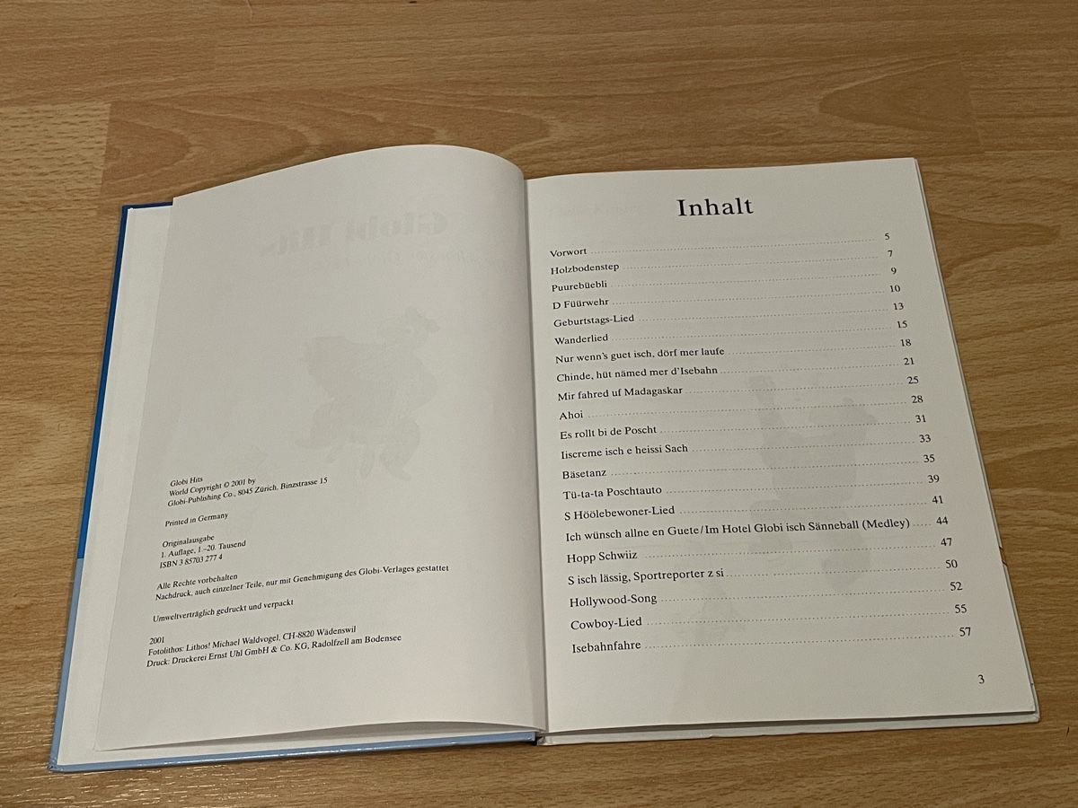 Libri: Globi-Liederbuch zum Mitsingen – Usato da Chur venduto da Tsambiko 2