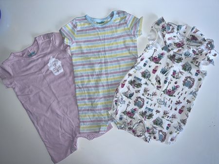 3er Set Sommer Baby Overall/Jumpsuit Gr. 68, Mädchen