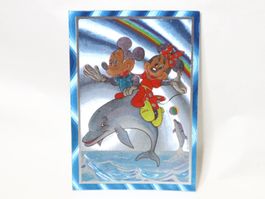AK Disney Micky & Minnie Delfin Ansichtskarte