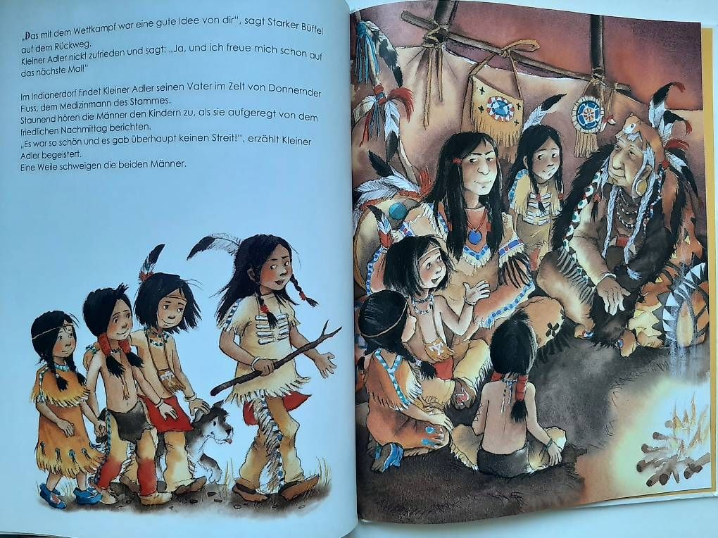 Bücher: Kinderbuch "Der Freundschaftstein" mit Indianer, farbig – Gebraucht aus Basel von Renato_hirzi 1
