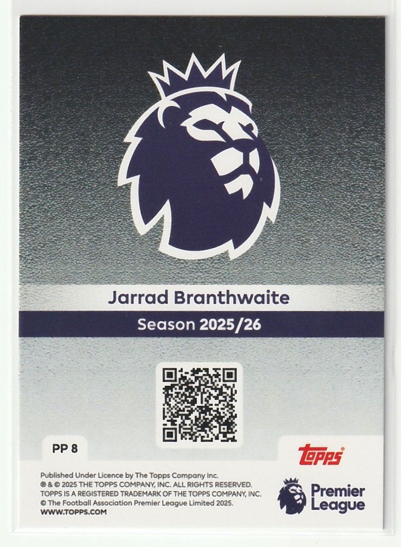 Topps Carte collezionabili: 2026 Topps Premier League Jarrad Branthwaite Premier Pull – Nuovo (secondo la descrizione) da Biel/Bienne venduto da historian-198 1