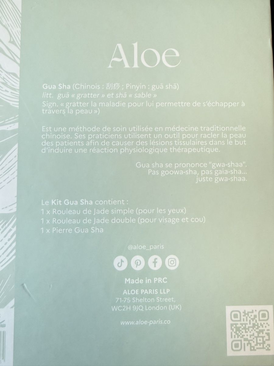 Cura del viso: Kit Gua Sha Aloe – Neuf – Nuovo e nell'imballaggio originale da Genève venduto da ludlalud 3